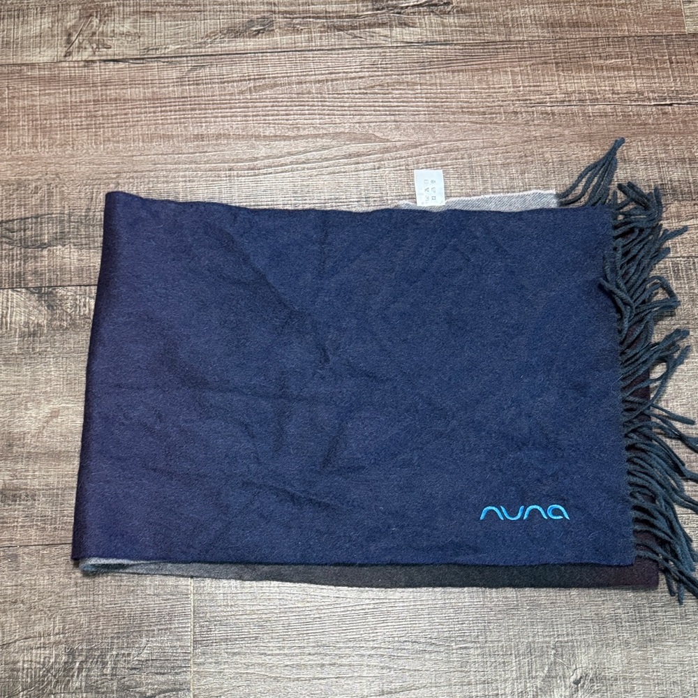Navy Blue Scarf with Fringe